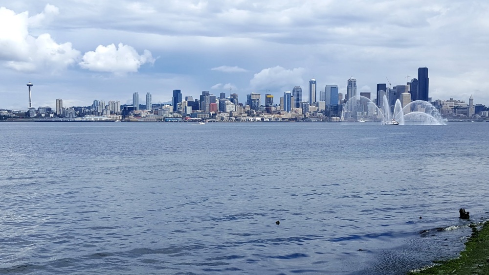 Picture of Downtown Seattle from Alki